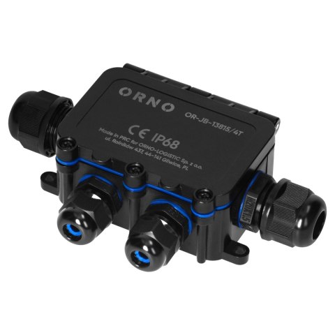 Puszka n/t HD IP68, 0,5-6,0mm? ,2 dławnice M20, 2 dławnice M16, układ T Puszka n/t HD IP68, 0,5-6,0mm? ,2 dławnice M20, 2 dławnice M16, układ T
