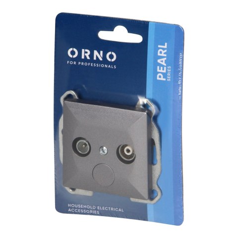 Gniazdo abonenckie "RTV" Pearl, 1,5dbt, GAP-P/K, antracyt Gniazdo abonenckie "RTV" Pearl, 1,5dbt, GAP-P/K, antracyt