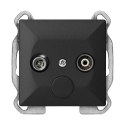 Gniazdo abonenckie "RTV" Pearl, 1,5dbt, GAP-P/K, czarny