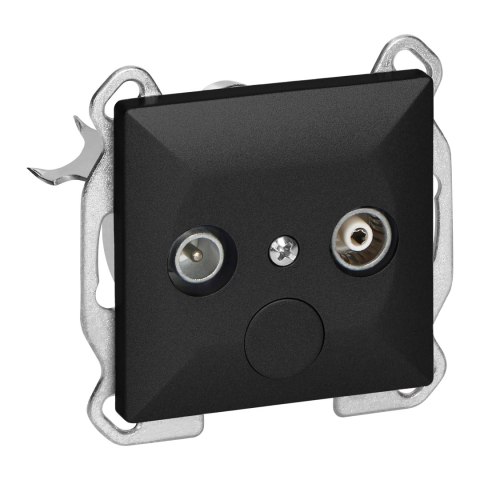 Gniazdo abonenckie "RTV" Pearl, 1,5dbt, GAP-P/K, czarny Gniazdo abonenckie "RTV" Pearl, 1,5dbt, GAP-P/K, czarny