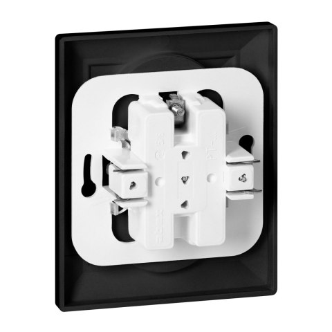 Gniazdo podwójne p/t 2x2P Pearl, 16A, 250V, PT-5 P, czarny Gniazdo podwójne p/t 2x2P Pearl, 16A, 250V, PT-5 P, czarny
