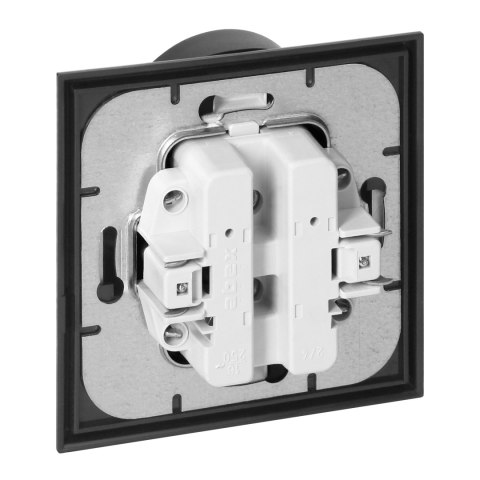 Gniazdo podwójne p/t 2x2P+Z Luna, 16A, 250V, PT-6LR, czarny Gniazdo podwójne p/t 2x2P+Z Luna, 16A, 250V, PT-6LR, czarny