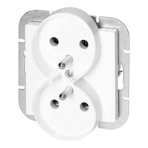 Gniazdo podwójne p/t 2x2P+Z Pearl, 16A, 250V, PT-6 PR, biały Gniazdo podwójne p/t 2x2P+Z Pearl, 16A, 250V, PT-6 PR, biały