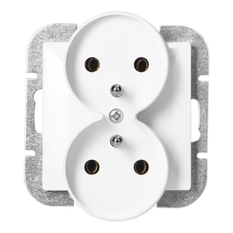 Gniazdo podwójne p/t 2x2P+Z Pearl, 16A, 250V, PT-6 PR, biały Gniazdo podwójne p/t 2x2P+Z Pearl, 16A, 250V, PT-6 PR, biały