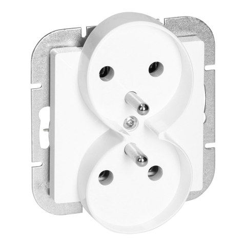 Gniazdo podwójne p/t 2x2P+Z Pearl, 16A, 250V, PT-6 PR, biały Gniazdo podwójne p/t 2x2P+Z Pearl, 16A, 250V, PT-6 PR, biały