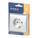Gniazdo pojedyncze p/t 2P+Z, Schuko Luna, 16A, 250V, PT-17L, srebrny Gniazdo pojedyncze p/t 2P+Z, Schuko Luna, 16A, 250V, PT-17L, srebrny