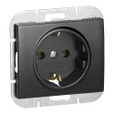 Gniazdo pojedyncze p/t 2P+Z Schuko Onyx, 16A, 250V, PT-17O, czarny