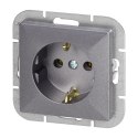 Gniazdo pojedyncze p/t 2P+Z Schuko Pearl, 16A, 250V, PT-17P, antracyt Gniazdo pojedyncze p/t 2P+Z Schuko Pearl, 16A, 250V, PT-17P, antracyt