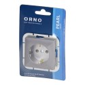 Gniazdo pojedyncze p/t 2P+Z Schuko Pearl, 16A, 250V, PT-17P, antracyt Gniazdo pojedyncze p/t 2P+Z Schuko Pearl, 16A, 250V, PT-17P, antracyt