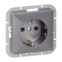 Gniazdo pojedyncze p/t 2P+Z Schuko Pearl, 16A, 250V, PT-17P, antracyt Gniazdo pojedyncze p/t 2P+Z Schuko Pearl, 16A, 250V, PT-17P, antracyt