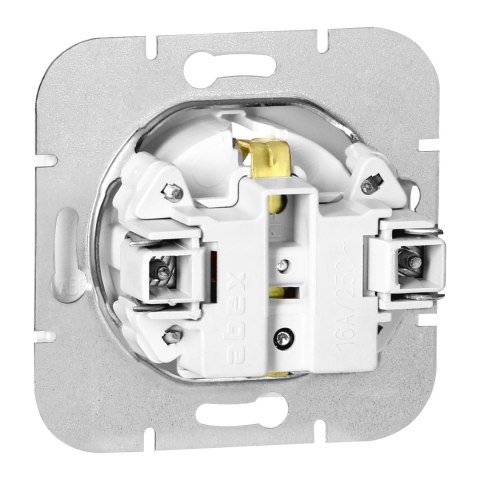 Gniazdo pojedyncze p/t 2P+Z Schuko bryzgoszczelne z klapką Onyx, 16A, 250V, PT-17OH, biały Gniazdo pojedyncze p/t 2P+Z Schuko bryzgoszczelne z klapką Onyx, 16A, 250V, PT-17OH, biały