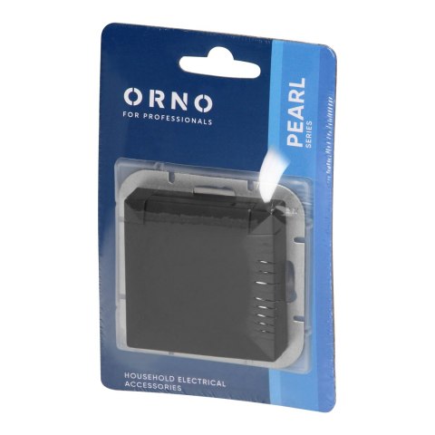 Gniazdo pojedyncze p/t 2P+Z Schuko bryzgoszczelne z klapką Pearl, 16A, 250V, PT-17PH, czarny Gniazdo pojedyncze p/t 2P+Z Schuko bryzgoszczelne z klapką Pearl, 16A, 250V, PT-17PH, czarny