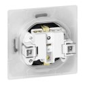 Gniazdo pojedyncze p/t 2P+Z Schuko bryzgoszczelne z klapką Pearl, 16A, 250V, PT-17PH, czarny