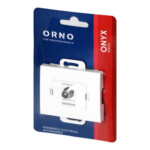 Gniazdo pojedyncze typ F Onyx, TV/F-F/O1, biały Gniazdo pojedyncze typ F Onyx, TV/F-F/O1, biały