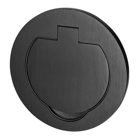 Hermetyczne gniazdo elektryczne okrągłe, IP55, 1x2P+Z(French), czarne Hermetyczne gniazdo elektryczne okrągłe, IP55, 1x2P+Z(French), czarne