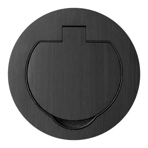 Hermetyczne gniazdo elektryczne okrągłe, IP55, 1x2P+Z(French), czarne Hermetyczne gniazdo elektryczne okrągłe, IP55, 1x2P+Z(French), czarne