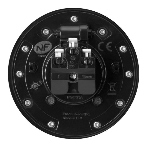 Hermetyczne gniazdo elektryczne okrągłe, IP55, 1x2P+Z(French), czarne Hermetyczne gniazdo elektryczne okrągłe, IP55, 1x2P+Z(French), czarne