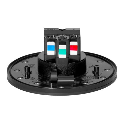Hermetyczne gniazdo elektryczne okrągłe, IP55, 1x2P+Z(French), czarne Hermetyczne gniazdo elektryczne okrągłe, IP55, 1x2P+Z(French), czarne