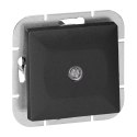 Łącznik jednobiegunowy p/t z podświeleniem Pearl, 10A, 250V, WP-1P/S, czarny