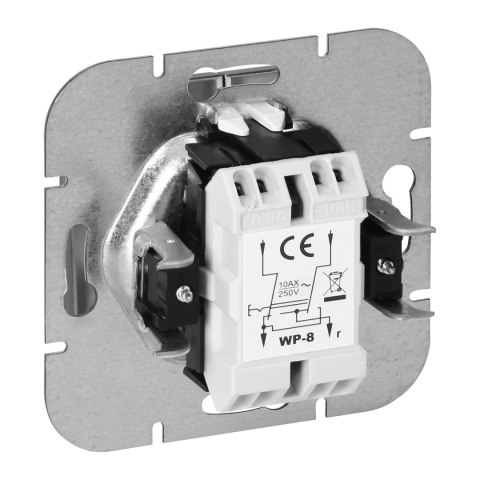 Łącznik krzyżowy p/t Pearl, 10A, 250V, WP-8P, antracyt Łącznik krzyżowy p/t Pearl, 10A, 250V, WP-8P, antracyt