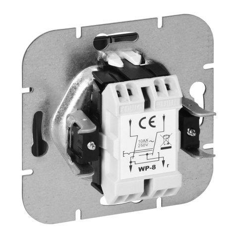 Łącznik krzyżowy p/t Pearl, 10A, 250V, WP-8P, czarny Łącznik krzyżowy p/t Pearl, 10A, 250V, WP-8P, czarny