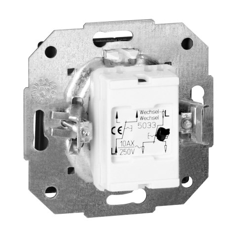 Łącznik p/t schodowy podwójny Pearl, 10A, 250V, WP-2/5P, czarny Łącznik p/t schodowy podwójny Pearl, 10A, 250V, WP-2/5P, czarny