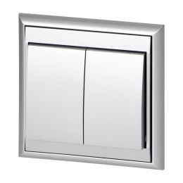 Łącznik p/t świecznikowy Luna, 10A, 250V, WP-2L, srebrny