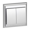 Łącznik p/t świecznikowy Luna, 10A, 250V, WP-2L, srebrny