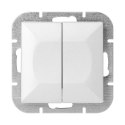 Łącznik p/t świecznikowy Pearl, 10A, 250V, WP-2P, biały