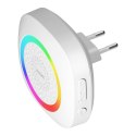 PELA AC, dzwonek bezprzewodowy sieciowy, learning system, 60 dźwięków, LED RGB, 300m, biały PELA AC, dzwonek bezprzewodowy sieciowy, learning system, 60 dźwięków, LED RGB, 300m, biały