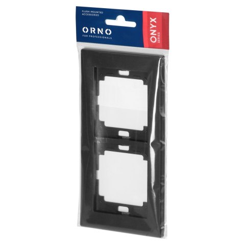 Ramka podwójna Onyx, Ra-2O, czarny Ramka podwójna Onyx, Ra-2O, czarny