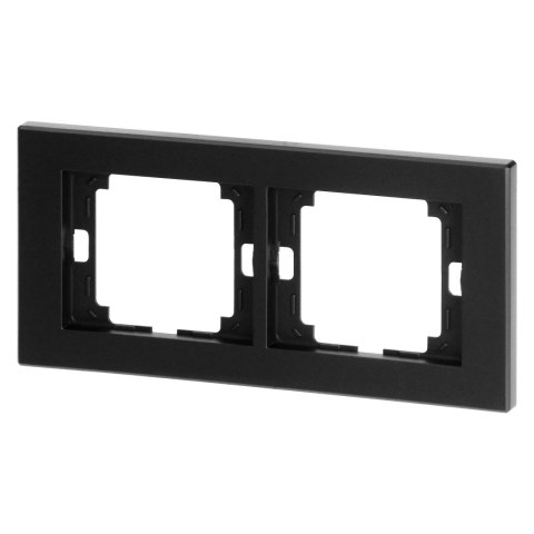 Ramka podwójna Onyx, Ra-2O, czarny Ramka podwójna Onyx, Ra-2O, czarny
