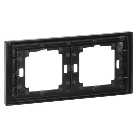 Ramka podwójna Onyx, Ra-2O, czarny Ramka podwójna Onyx, Ra-2O, czarny