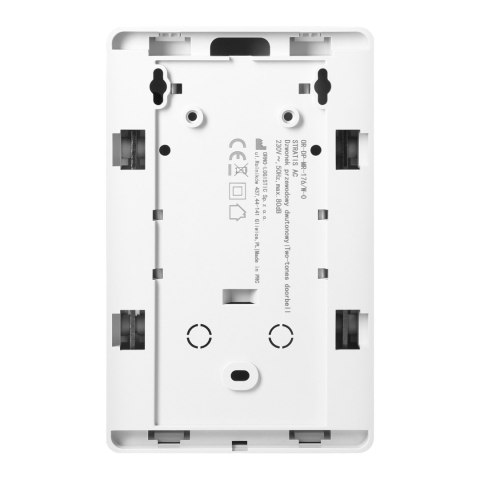 STRATIS AC, dzwonek przewodowy elektromechaniczny dwutonowy, 230V, biało-dębowy STRATIS AC, dzwonek przewodowy elektromechaniczny dwutonowy, 230V, biało-dębowy