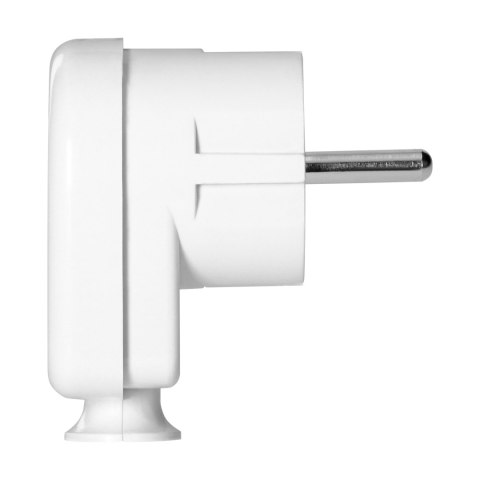 Wtyczka kątowa Uni-Schuko 16A, 230V, biała Wtyczka kątowa Uni-Schuko 16A, 230V, biała