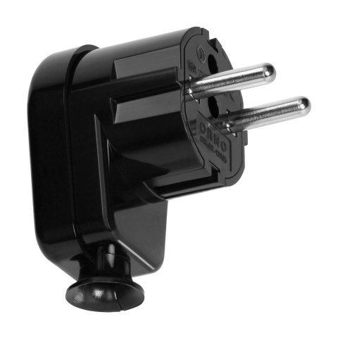 Wtyczka kątowa Uni-Schuko 16A, 230V, czarna Wtyczka kątowa Uni-Schuko 16A, 230V, czarna