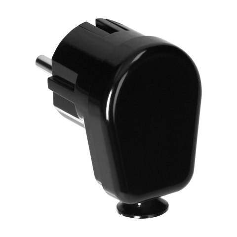 Wtyczka kątowa Uni-Schuko 16A, 230V, czarna Wtyczka kątowa Uni-Schuko 16A, 230V, czarna