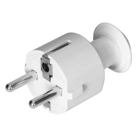Wtyczka prosta Uni-Schuko 16A, 230V, biała Wtyczka prosta Uni-Schuko 16A, 230V, biała