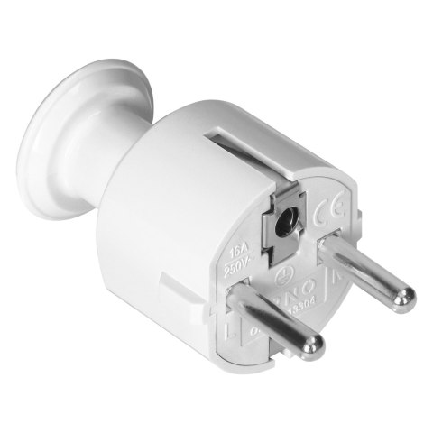 Wtyczka prosta Uni-Schuko 16A, 230V, biała Wtyczka prosta Uni-Schuko 16A, 230V, biała