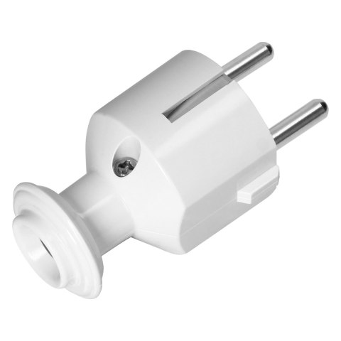Wtyczka prosta Uni-Schuko 16A, 230V, biała Wtyczka prosta Uni-Schuko 16A, 230V, biała