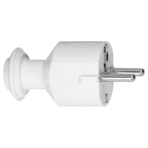 Wtyczka prosta Uni-Schuko 16A, 230V, biała Wtyczka prosta Uni-Schuko 16A, 230V, biała