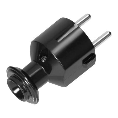 Wtyczka prosta Uni-Schuko 16A, 230V, czarna Wtyczka prosta Uni-Schuko 16A, 230V, czarna