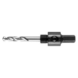 Adapter z wiertłem pilotującym do otwornic bi-metalowych 14-30 mm, Hex
