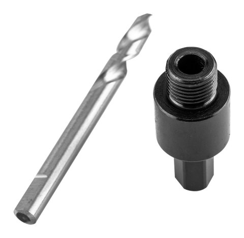 Adapter z wiertłem pilotującym do otwornic bi-metalowych 14-30 mm, Hex Adapter z wiertłem pilotującym do otwornic bi-metalowych 14-30 mm, Hex