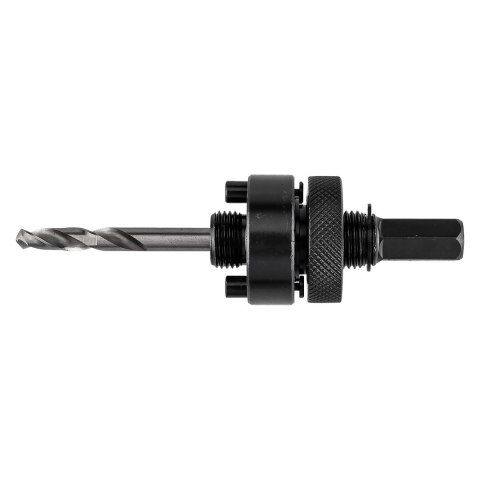 Adapter z wiertłem pilotującym do otwornic bi-metalowych 32-152 mm, Hex Adapter z wiertłem pilotującym do otwornic bi-metalowych 32-152 mm, Hex