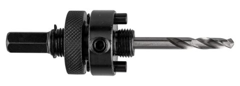Adapter z wiertłem pilotującym do otwornic bi-metalowych 32-152 mm, Hex Adapter z wiertłem pilotującym do otwornic bi-metalowych 32-152 mm, Hex