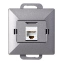 Gniazdo 1xRJ45 Cat5 Pearl, RJ45-5CAT/P1, antracyt