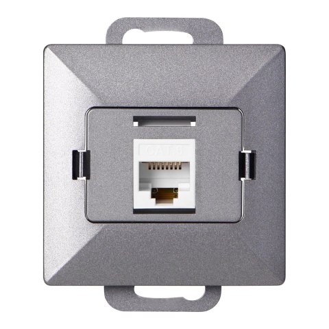 Gniazdo 1xRJ45 Cat5 Pearl, RJ45-5CAT/P1, antracyt Gniazdo 1xRJ45 Cat5 Pearl, RJ45-5CAT/P1, antracyt