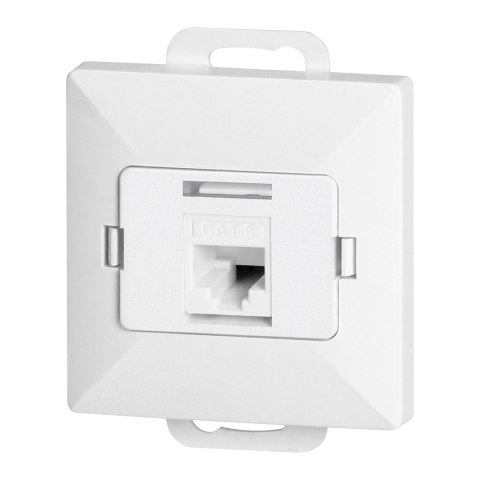 Gniazdo 1xRJ45 Cat5 Pearl, RJ45-5CAT/P1, biały Gniazdo 1xRJ45 Cat5 Pearl, RJ45-5CAT/P1, biały