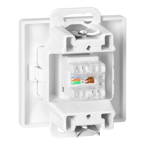 Gniazdo 1xRJ45 Cat5 Pearl, RJ45-5CAT/P1, biały Gniazdo 1xRJ45 Cat5 Pearl, RJ45-5CAT/P1, biały
